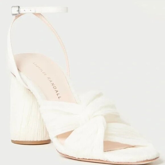 Loeffler Randall Reed Pleated Twist Sandals - Picture 1 of 4